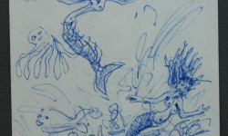Sketch with 2 Mermaids 1991