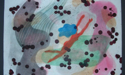 Swimmer between Two Shapes 1992