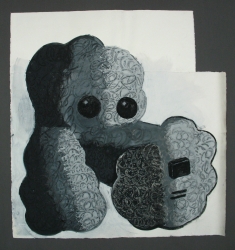 Large gray Poodle 1990
