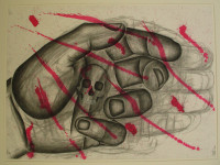 Skull in Hand red 1992