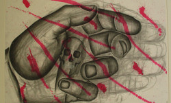 Skull in Hand red 1992
